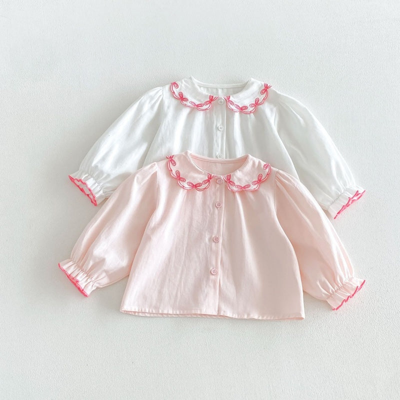 【BABY&KID】無地丸襟シャツSK107207