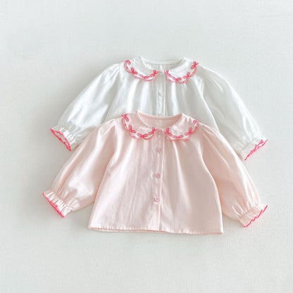【BABY&KID】無地丸襟シャツSK107207