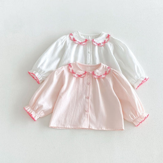 【BABY&KID】無地丸襟シャツSK107207