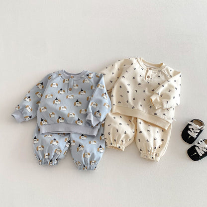 【BABY&KID】総柄プリントスウェットセットアップSK103506