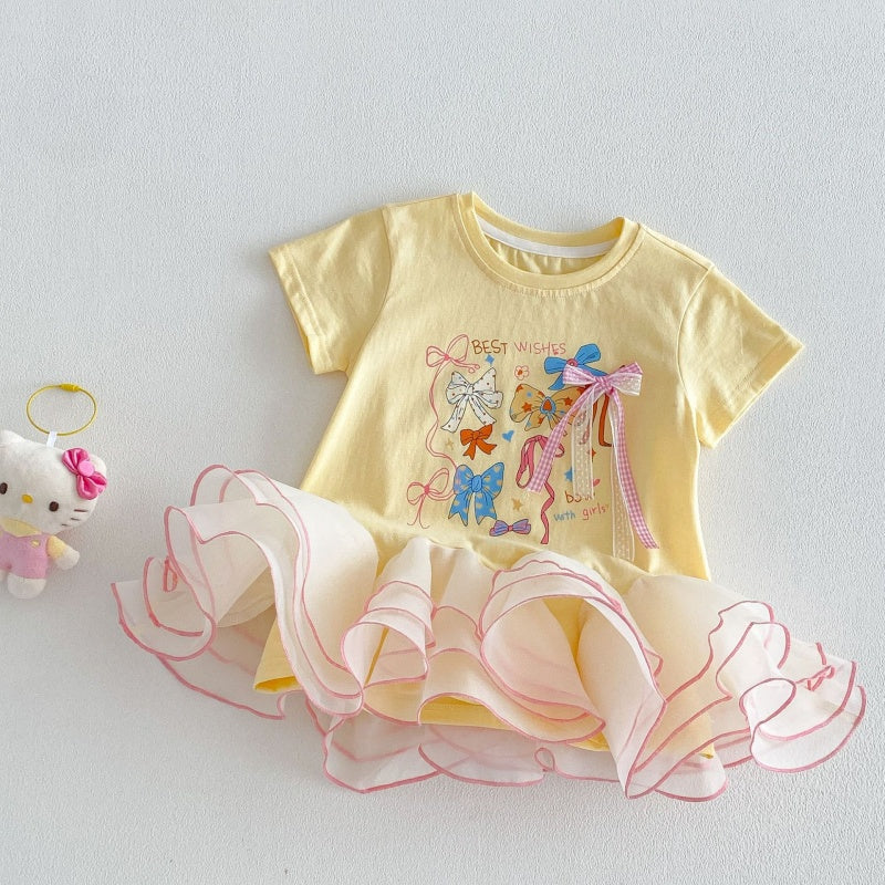【BABY&KID】夏新作プリントチュールワンピースSK105520