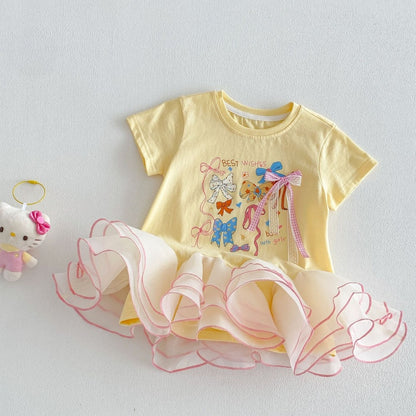 【BABY&KID】夏新作プリントチュールワンピースSK105520