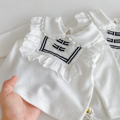 【BABY】レースフリル付きTシャツSK092422