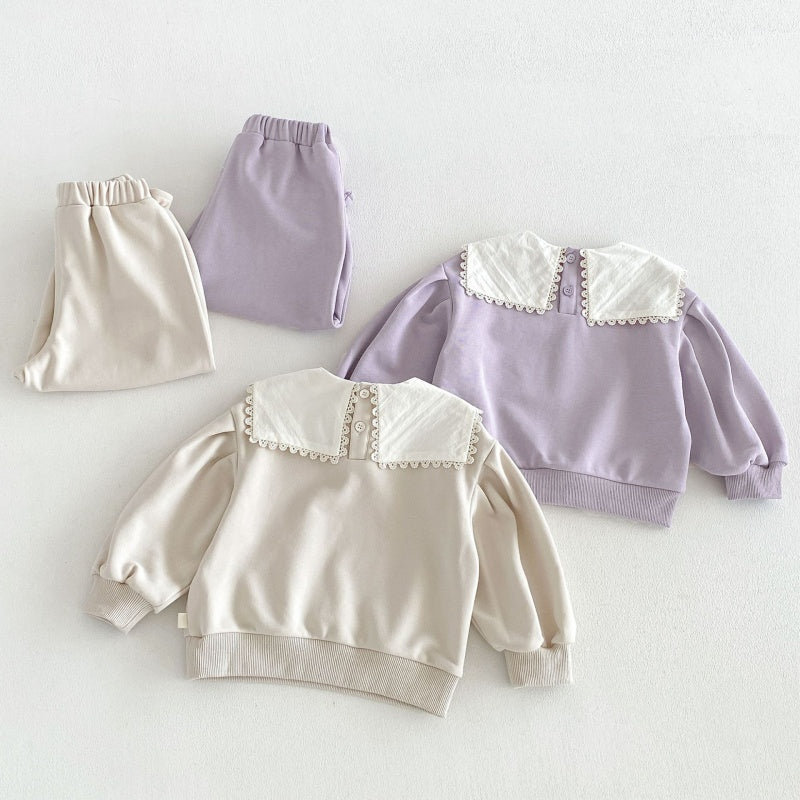 【BABY&KID】刺繍スクエアネックセットアップSK106608