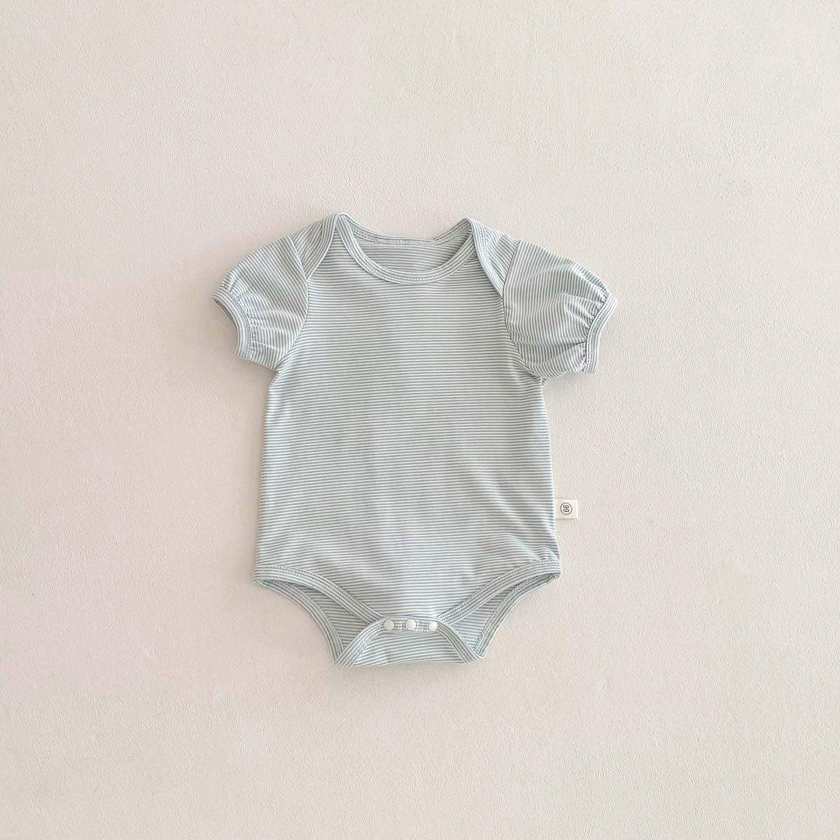 【BABY】夏新作 うさ耳ストライプロンパースSK062719