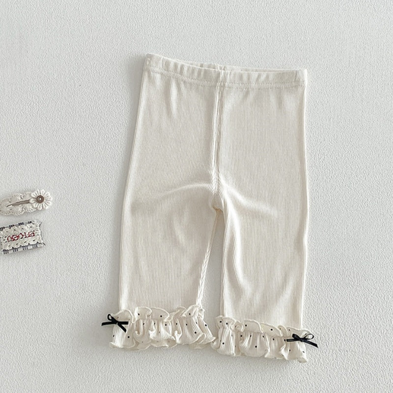【BABY】夏新作チェックフリルスリーブシャツ、ドットフリルレギンスSK105315