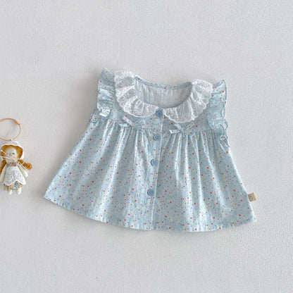 【BABY&KID】夏新作小花柄フリルスリーブブラウスSK105519