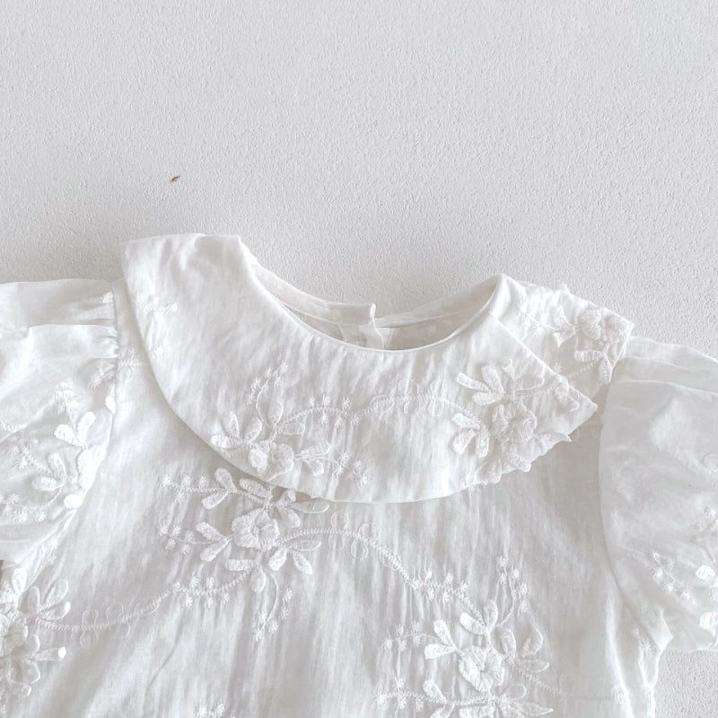 【BABY】夏新作 フラワー刺繍ロンパース、カーディガンSK072313