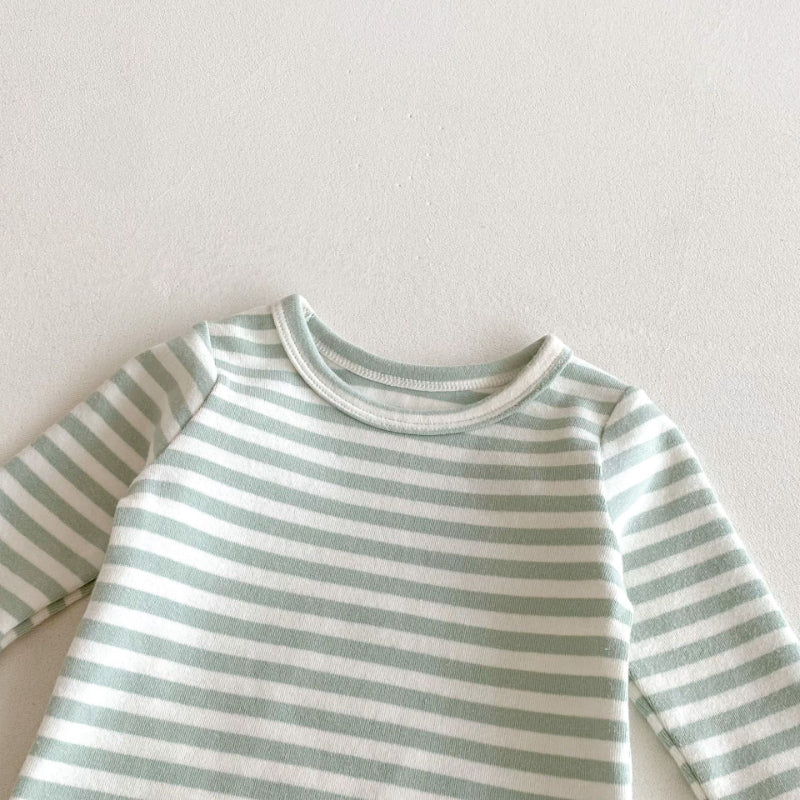 【BABY】キャラクターサロペット＆ボーダーTシャツSK092521