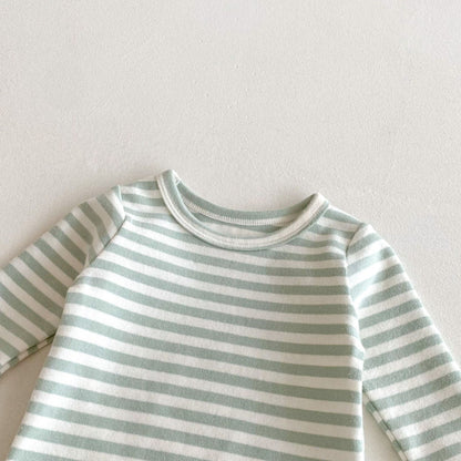 【BABY】キャラクターサロペット＆ボーダーTシャツSK092521