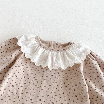 【BABY】ヴィンテージ花柄トップス＆サロペットパンツSK102410