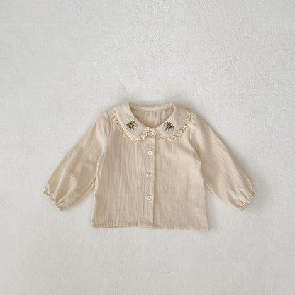 【BABY&KID】花柄刺繍ワンピース/刺繍ブラウスSK011030