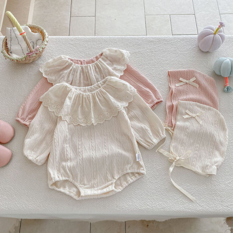 【BABY】長袖レースカラーロンパースSK093019