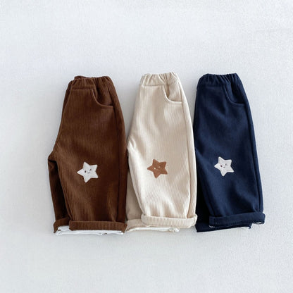 【BABY&KID】冬新作星刺繍コーデュロイパンツSK108509