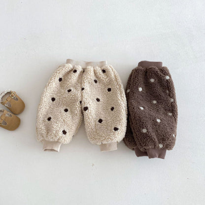 【BABY&KID】冬新作韓国風ドットあったかパンツSK103024