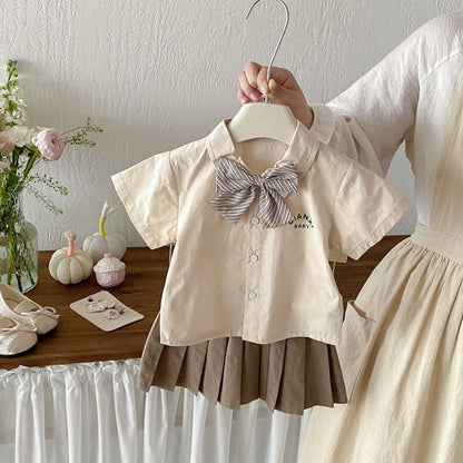 【BABY】夏新作学院風シャツセットアップSK104805