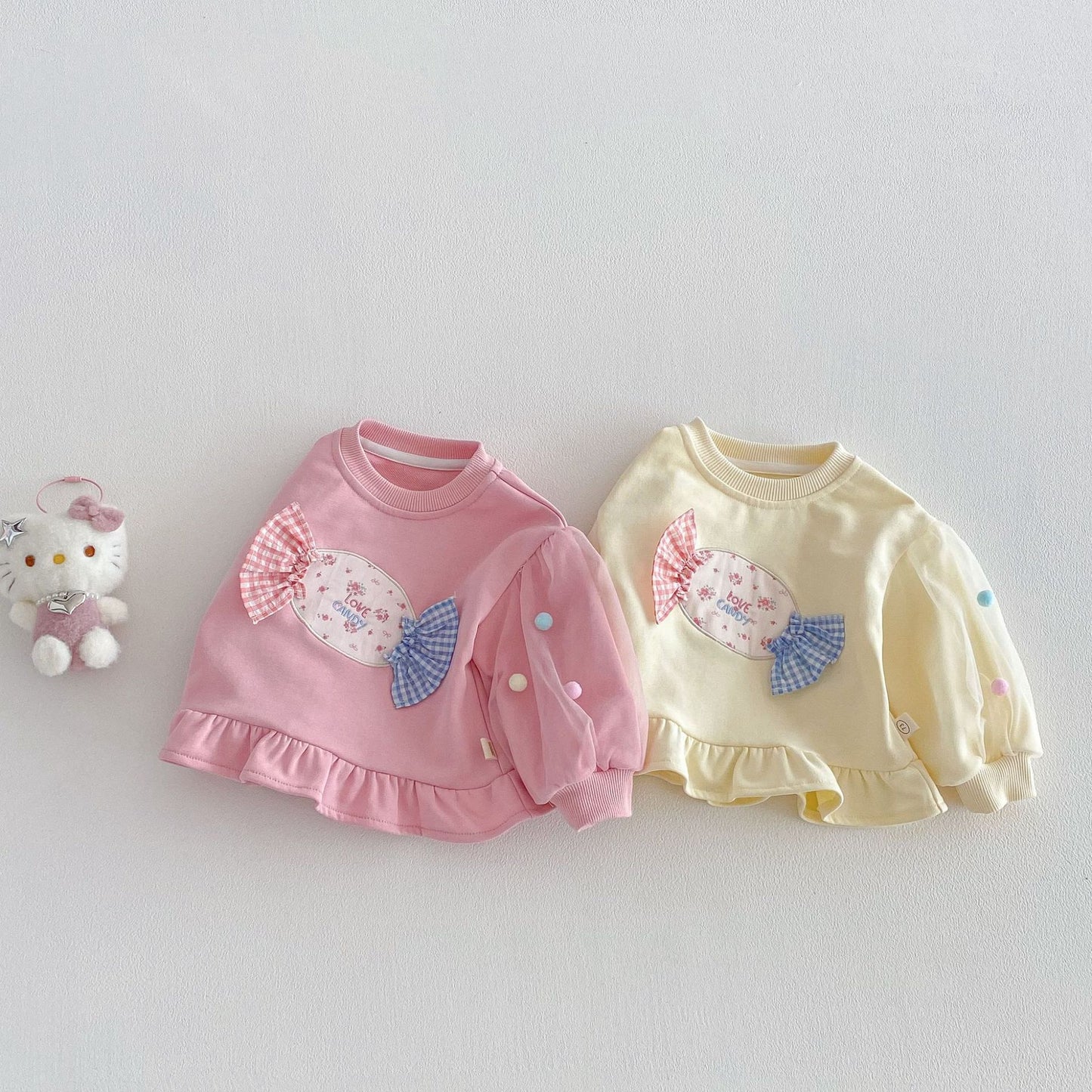 【BABY&KID】チュールポンポン小花柄スウェットSK103515
