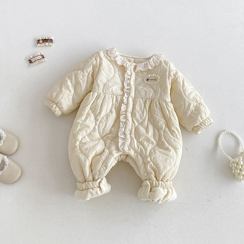【BABY】冬新作刺繍裏起毛カバーオールSK108302