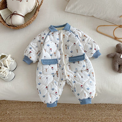 【BABY】総柄プリントカバーオールSK102930