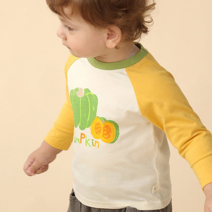 【BABY&KID】北欧風カートゥーンラグランTシャツ、ポケットパンツSK101336