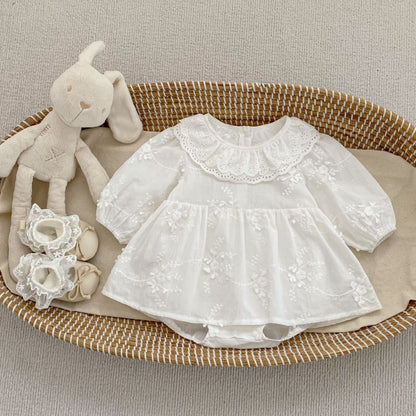 【BABY】おしゃれジャガード丸首ロンパースSK104104