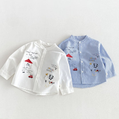 【BABY&KID】カートゥーンプリントシャツ、カジュアルパンツSK107216