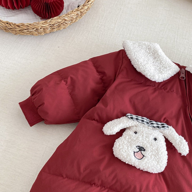 【BABY】冬新作わんちゃん柄あったかカバーオールSK103104