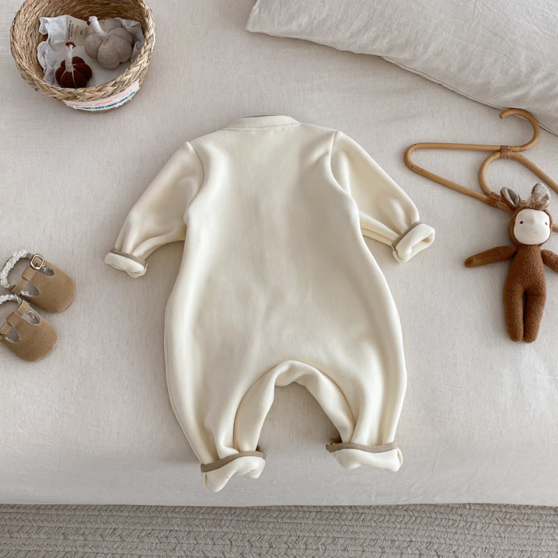 【BABY】冬新作おうち刺繍カバーオールSK102504