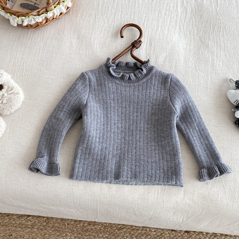 【BABY】冬新作小花柄蝶結び裏起毛カバーオールSK102704