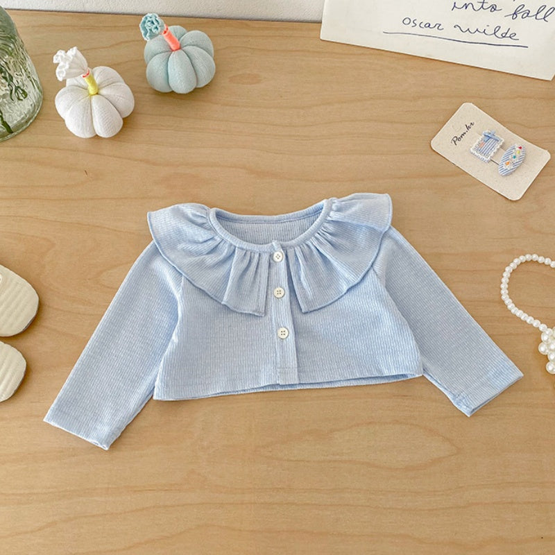【BABY】ニットロンパース＆丸襟カーディガンSK103913