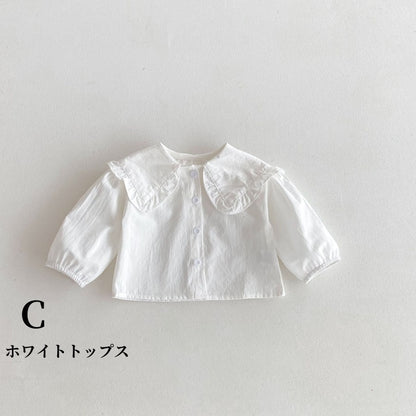 【BABY】うさぎサロペット、ベビーブラウスSK100329