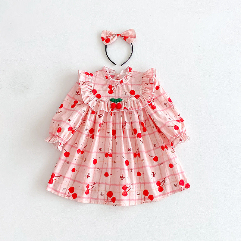 【姉妹服】チェリーチェックロンパース、ワンピースSK101139