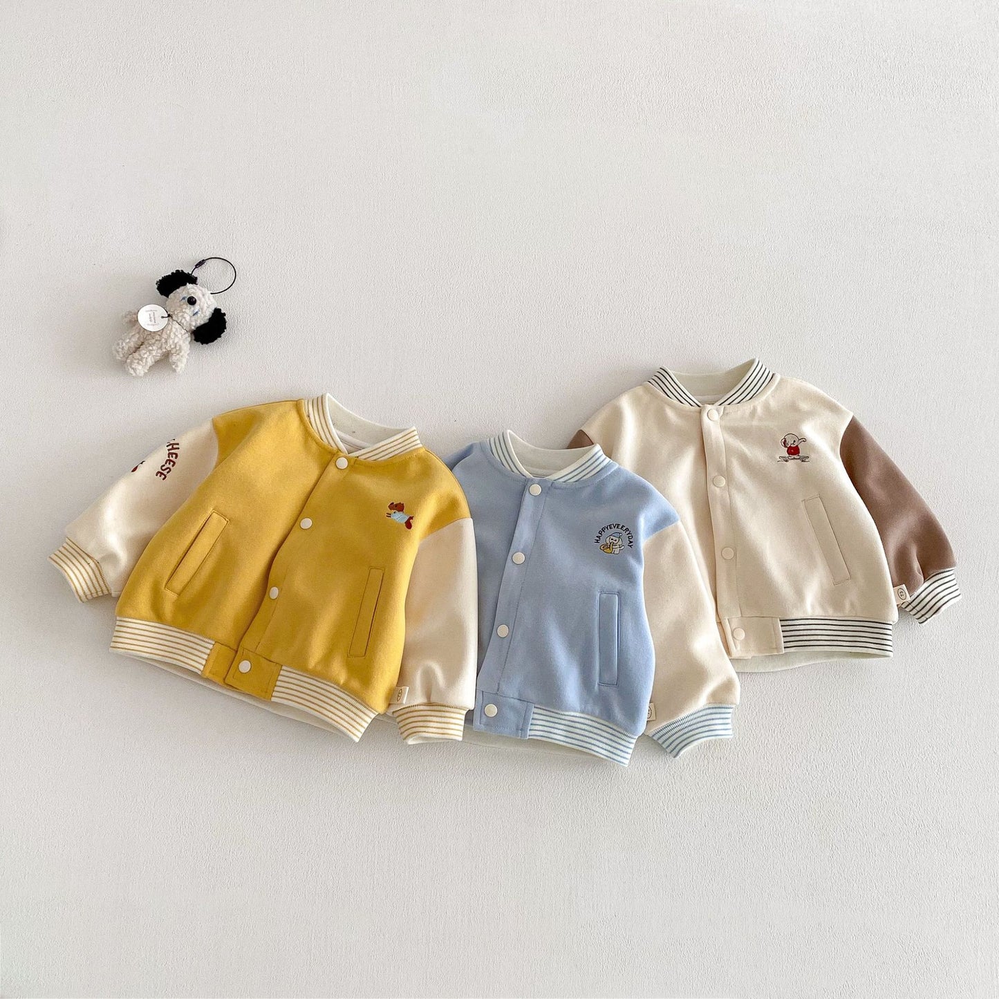 【BABY&KID】韓国風配色スリーブカートゥーンスタジャンSK103501