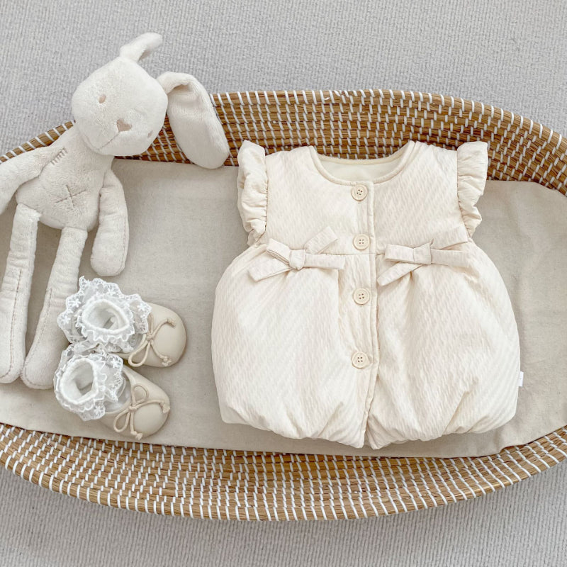 【BABY&KID】冬新作蝶結び裏起毛ベストSK102734