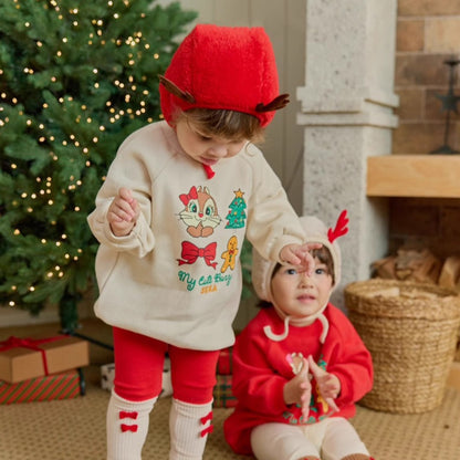 【BABY】キュートなクリスマス長袖トレーナーSK102827