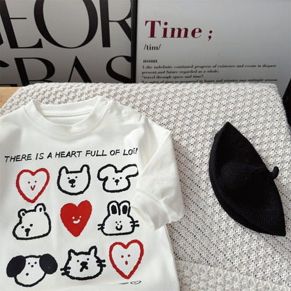 【BABY】ハート柄カバーオールSK104110