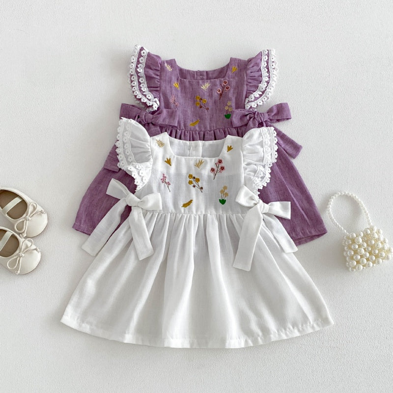 【BABY&KID】夏新作花刺繍ワンピースSK105021