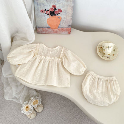 【BABY】花柄刺繍セットアップSK010205