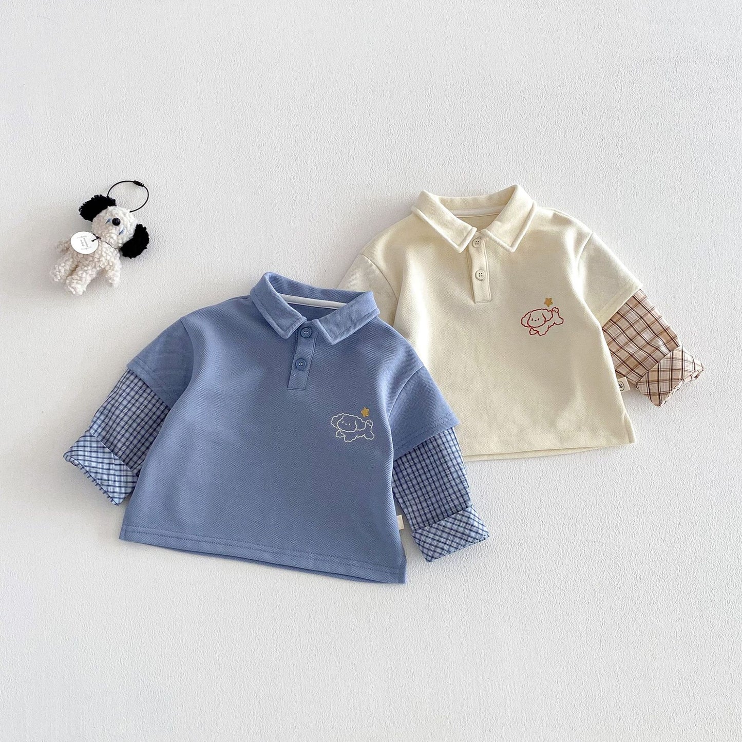 【BABY&KID】カートゥーン重ね着風ポロシャツSK103514