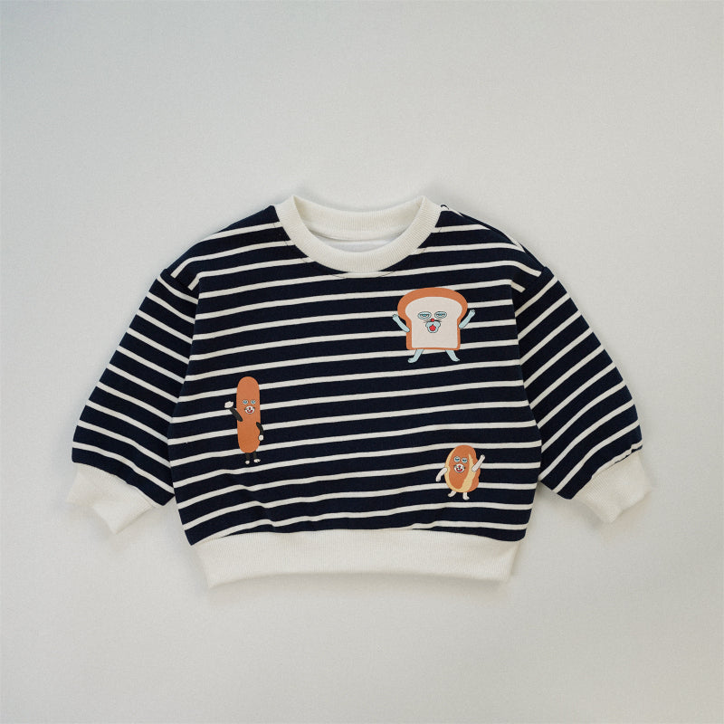 【BABY&KID】ボーダーパンプリントスウェットSK101549