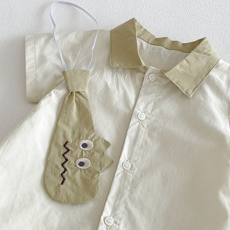 【BABY】夏新作シンプルコットン半袖カバーオールSK104821