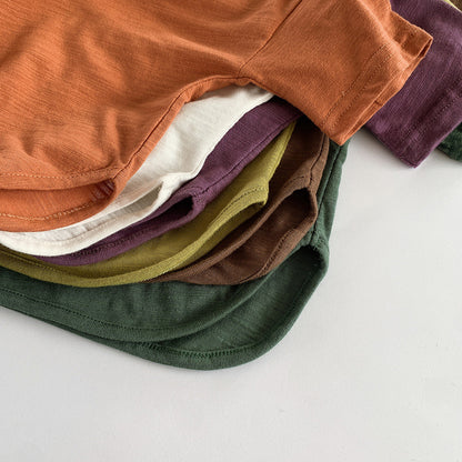 【BABY&KID】夏新作 無地コットンTシャツSK080804