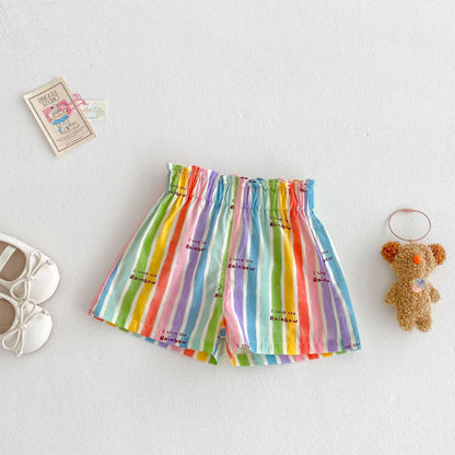 【BABY&KID】夏新作 レインボーセットアップSK080602