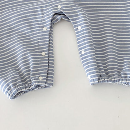 【BABY】ボーダーくまロンパース、無地TシャツSK100447