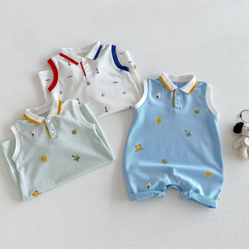 【BABY】夏新作カートゥーンプリントカバーオールSK105609
