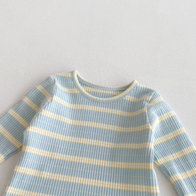 【BABY】アヒルサロペット＆ボーダーインナーSK092515