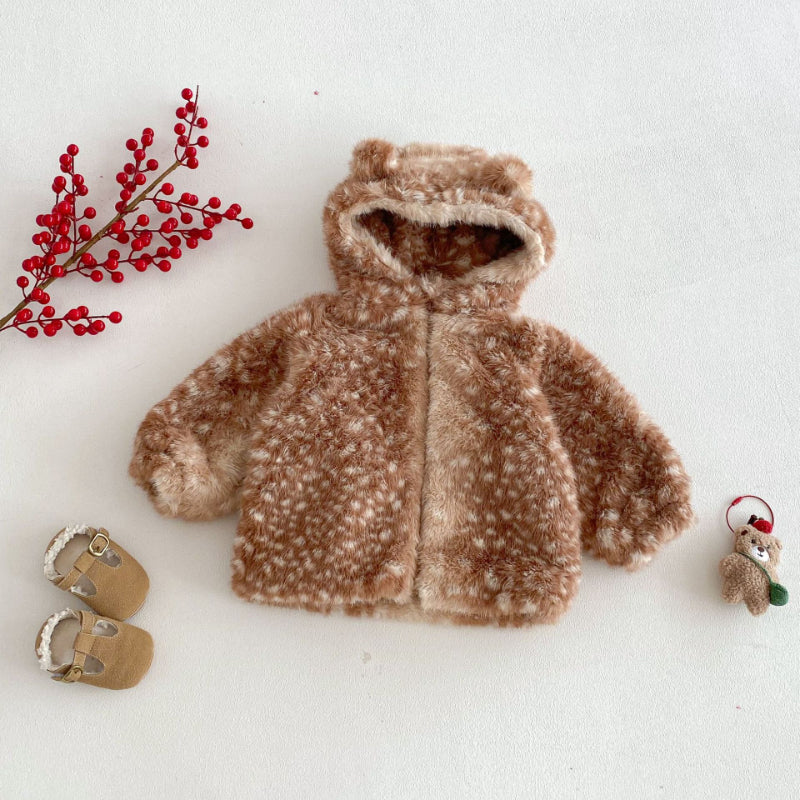 【BABY&KID】冬新作かわいいトナカイあったかカバーオール、フード付きアウターSK103021