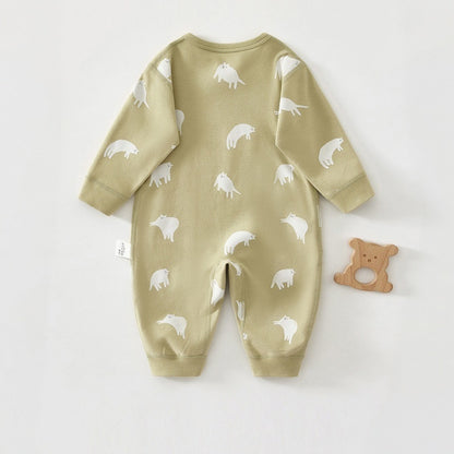【BABY】カートゥーンプリントサイドオープンカバーオールSK107518