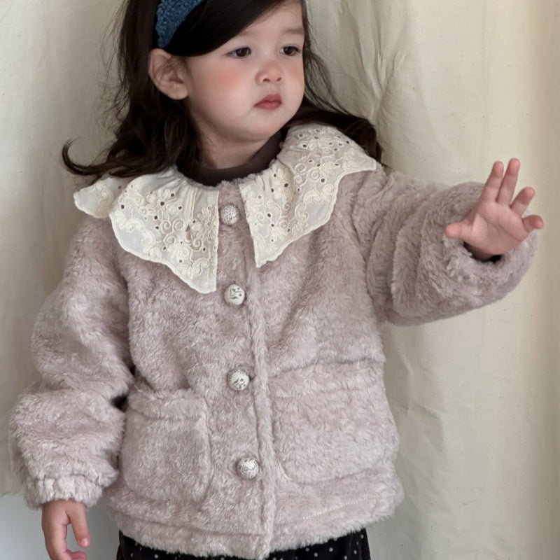 【BABY&KID】冬新作レース襟あったかアウターSK103127