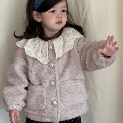 【BABY&KID】冬新作レース襟あったかアウターSK103127